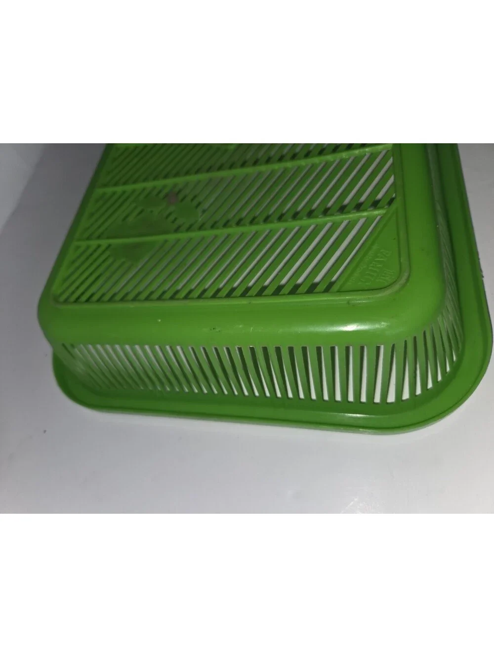 Vintage FPT FAMILY JAPANESE Tray Green Plastic Floral Design SG3